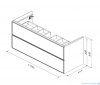 Oristo Lagom szafka podumywalkowa wisząca 120x50x45 Mokka Mat OR53-SD2S-120-21